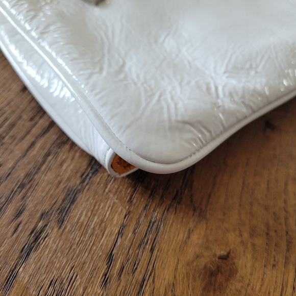 HOBO Intl Melia White Patent Oversized Clutch